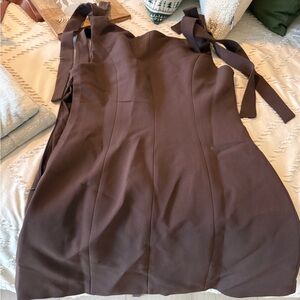 Bow- Strap Mini Dress- Commense